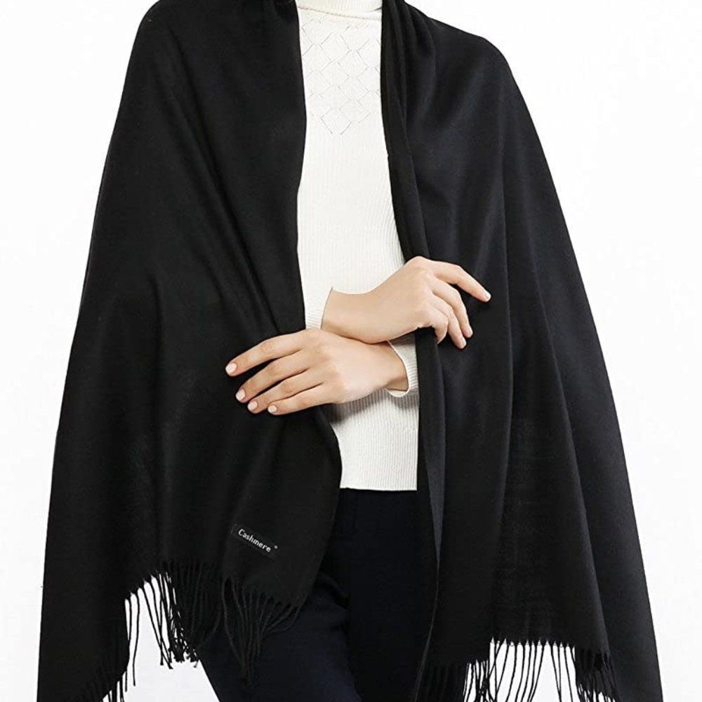 Scarf Shawls Wraps For Dress Black
